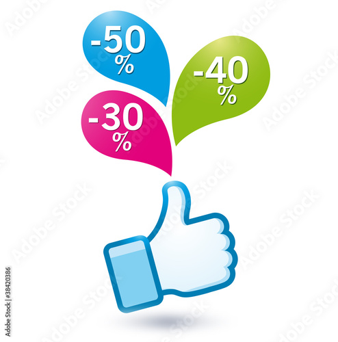 j'aime, soldes, pouce
