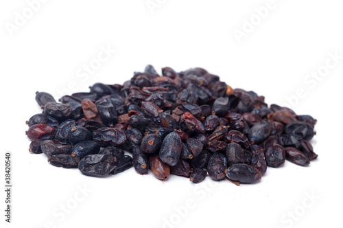 Dried barberry on white background