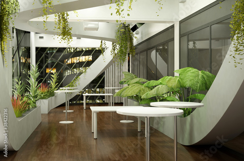 Atrium / Winter Garden - Modern architecture interior photo