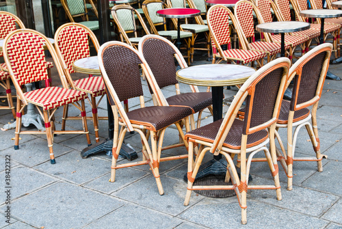 Street view of a coffee terrace