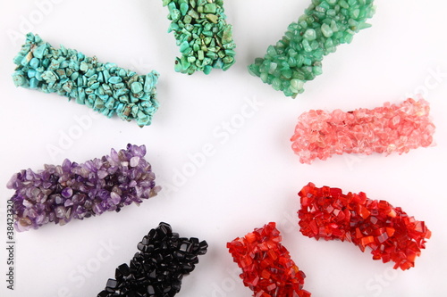 Collection of gemstones bracelets