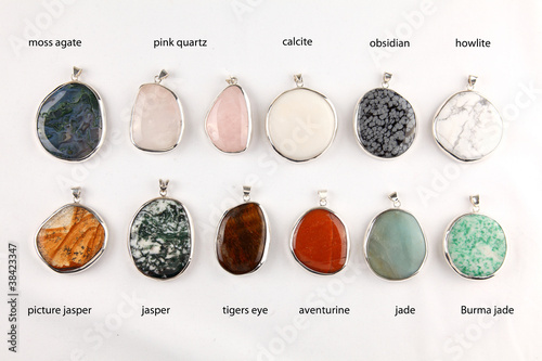Various gemstone pendants