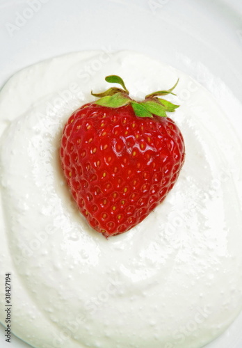 strawberry with cream