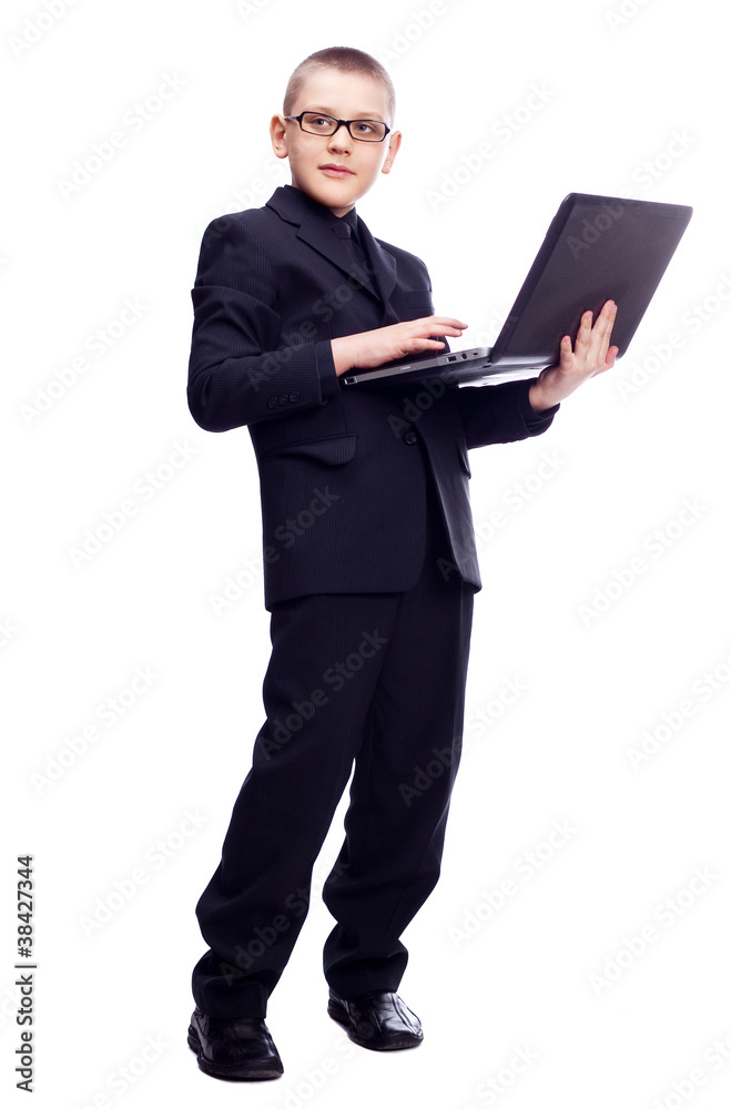 boy with a laptop