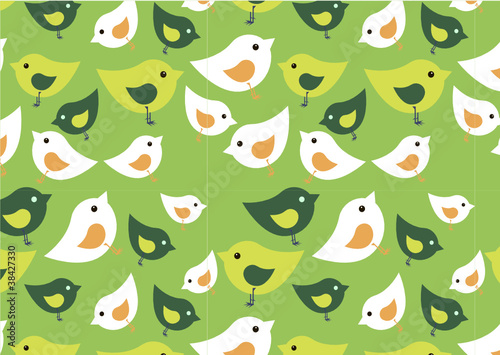 Pattern of easter birds.