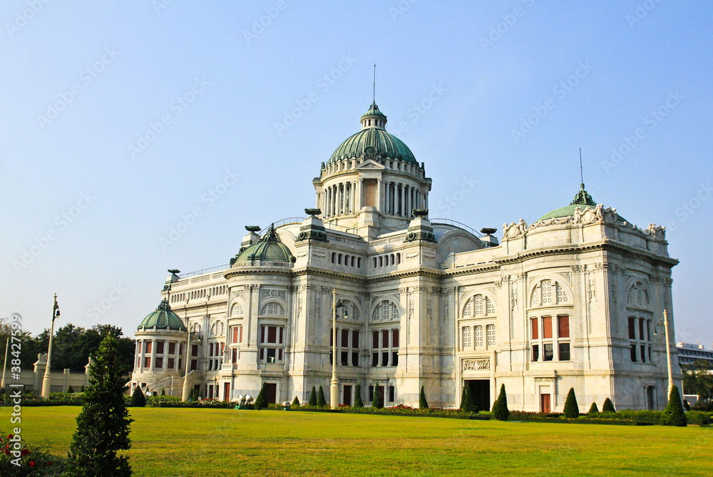 Marble building of The Throne Hall in Bangkok, where the nationa