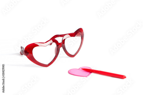 red glasses for valentine