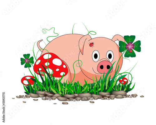 kleeblatt schwein fliegenpilz marienkaefer