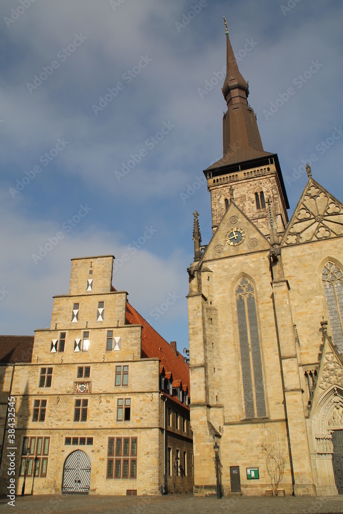 Obraz premium Marienkirche mit Stadtwaage