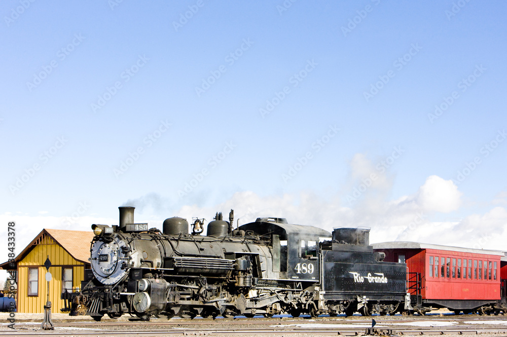 Obraz premium Cumbres and Toltec Narrow Gauge Railroad, Antonito, Colorado, US