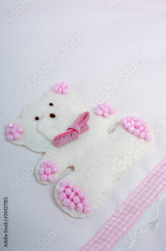 Teddy bear plush fabric background