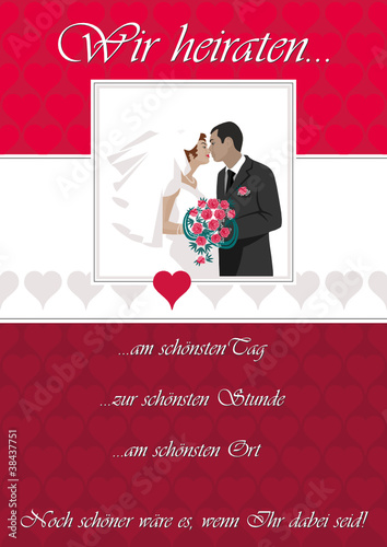 Hochzeitskarte Einladung