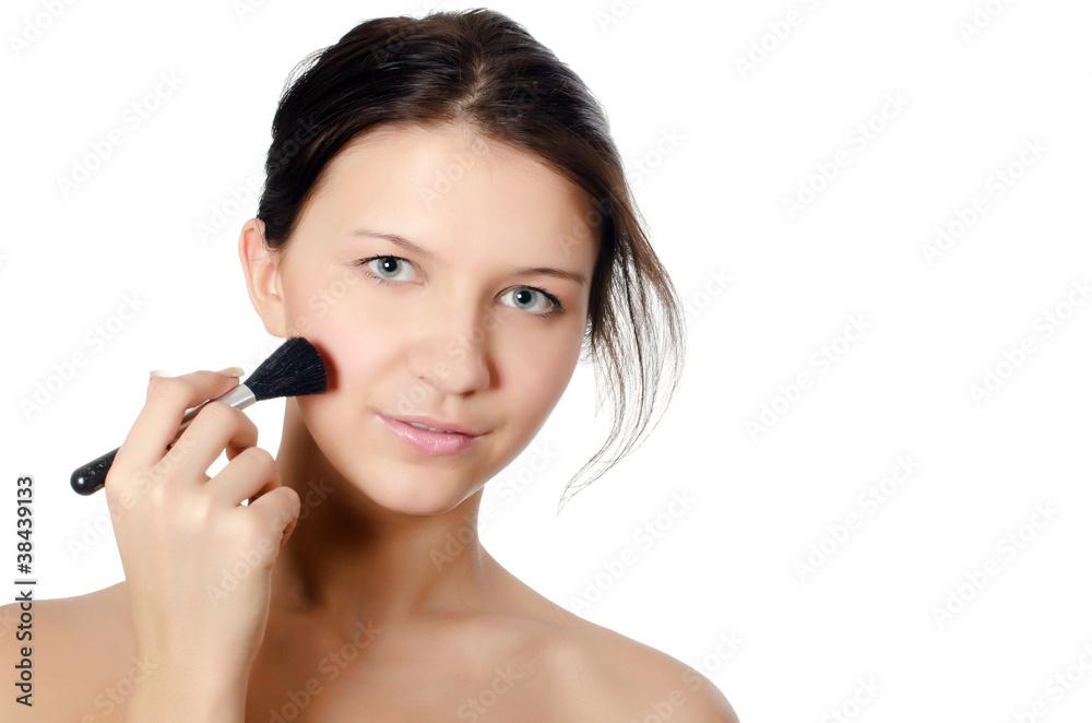 The young beautiful girl with a natural make-up The young beautiful girl with a natural make-up