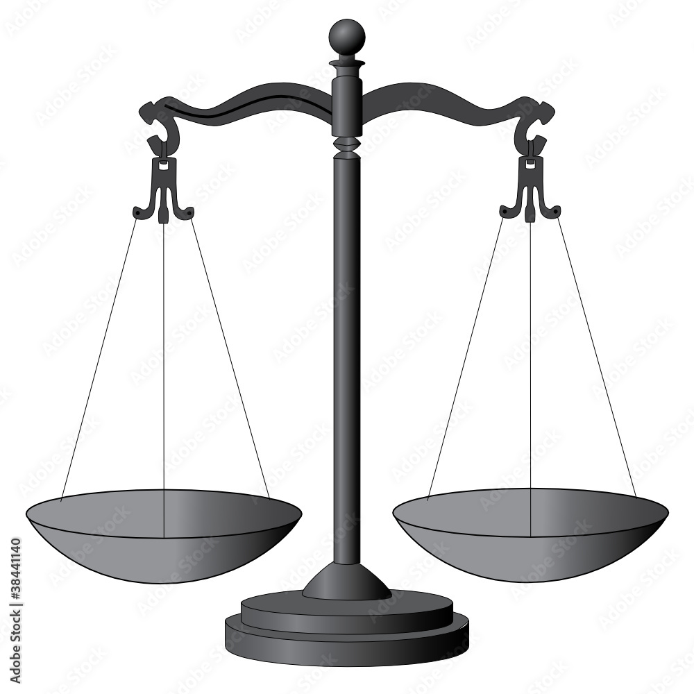Vecteur Stock  Art Design Balance justice judge scale équilibre 010