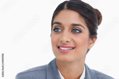 Close up of female entrepreneur looking to the side