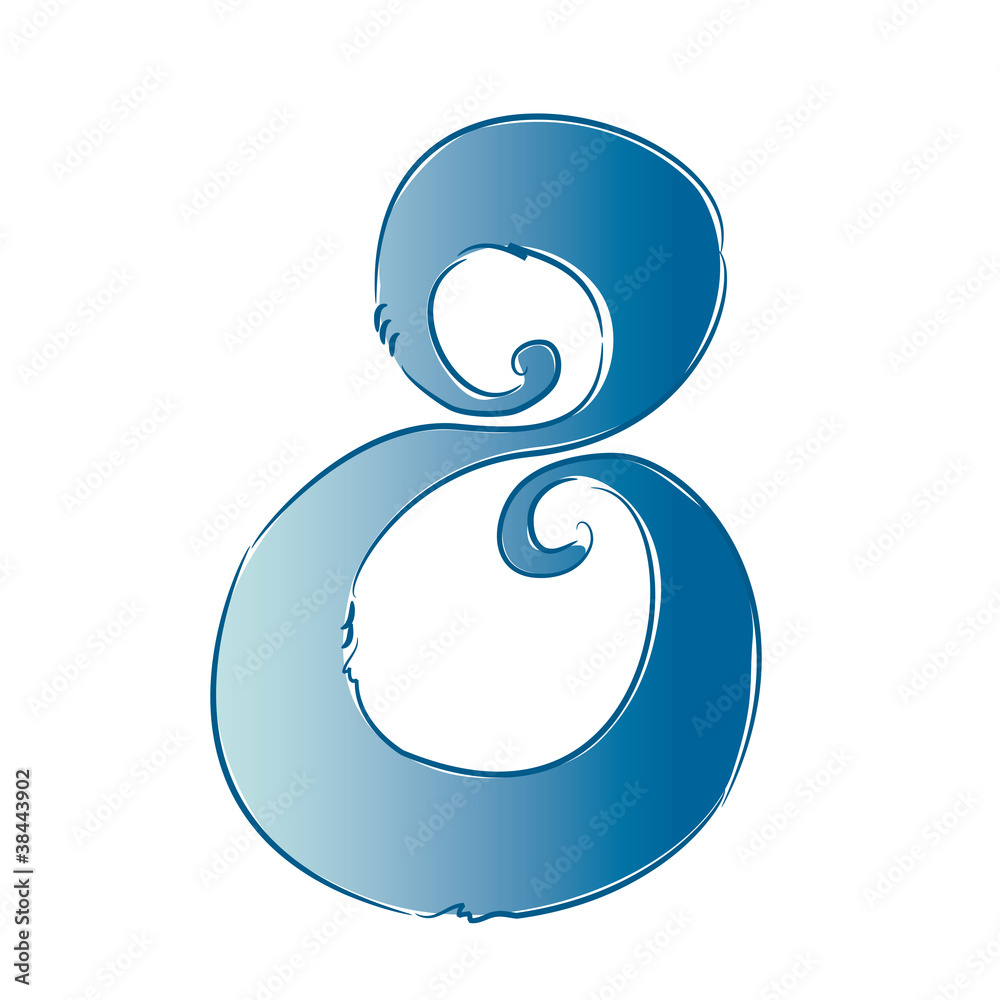 Hand drawn vector numbers Hand drawn vector numbers