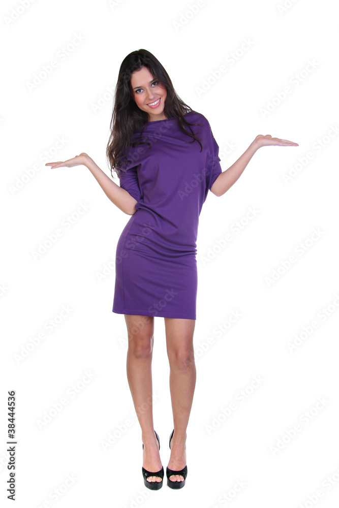Full length of a beautiful young lady in dress Full length of a beautiful young lady in dress