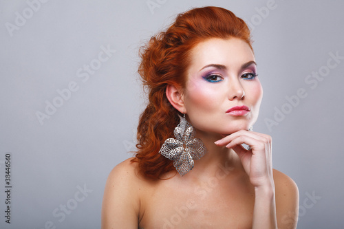 Beauty shot of woman with makeup