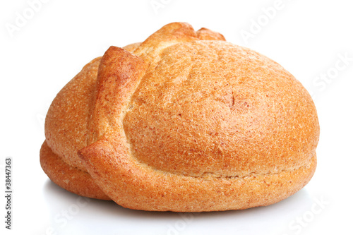 tasty white bread isolated on white