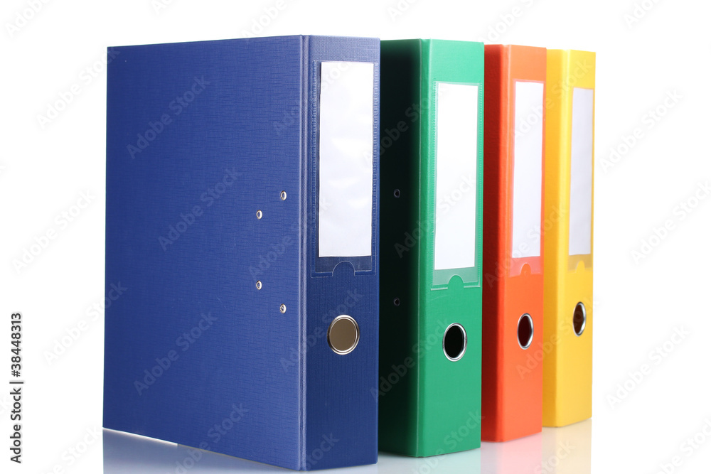 Office folders isolated on white Office folders isolated on white