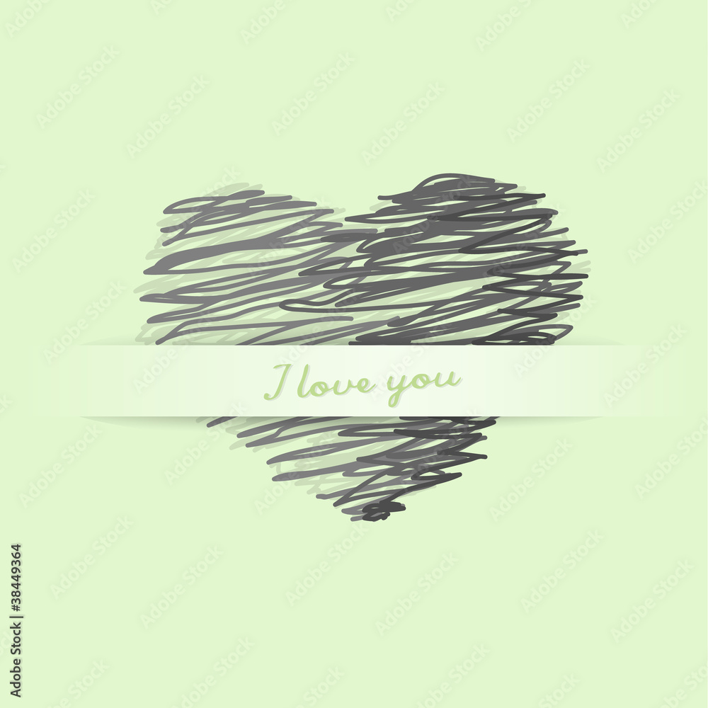 Hand-draw grey heart. Hand-draw grey heart.