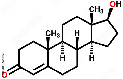 Testosterone structural formula