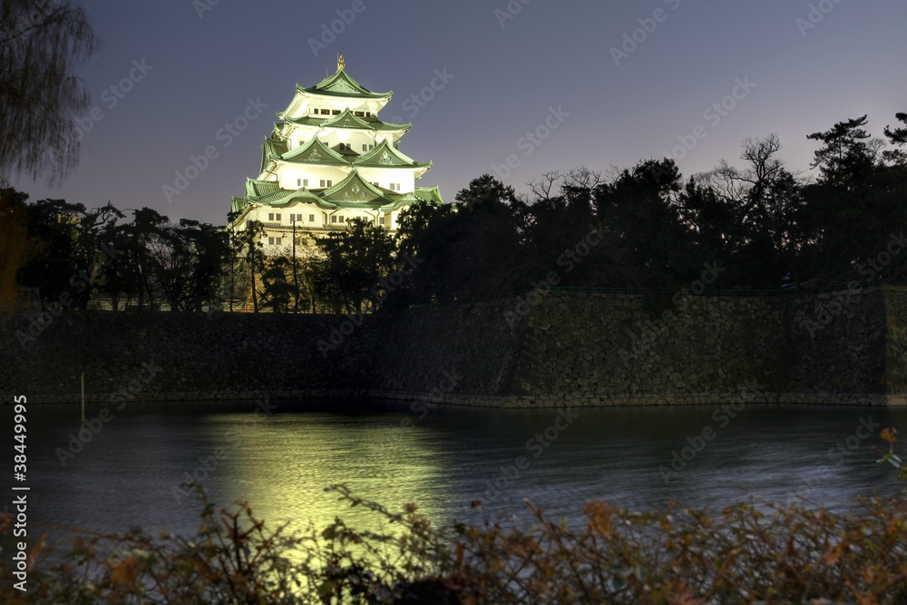 Fototapeta premium Nagoya Castle at night, Japan