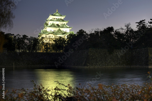 Nagoya Castle at night, Japan