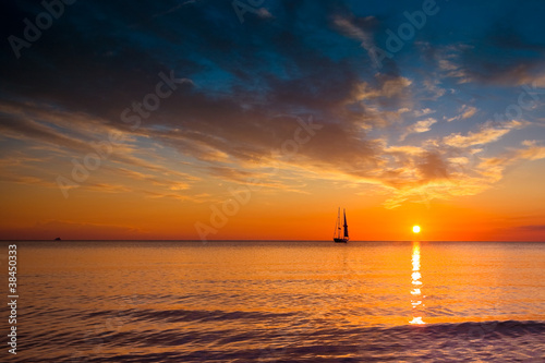 Barca a Vela al Tramonto photo