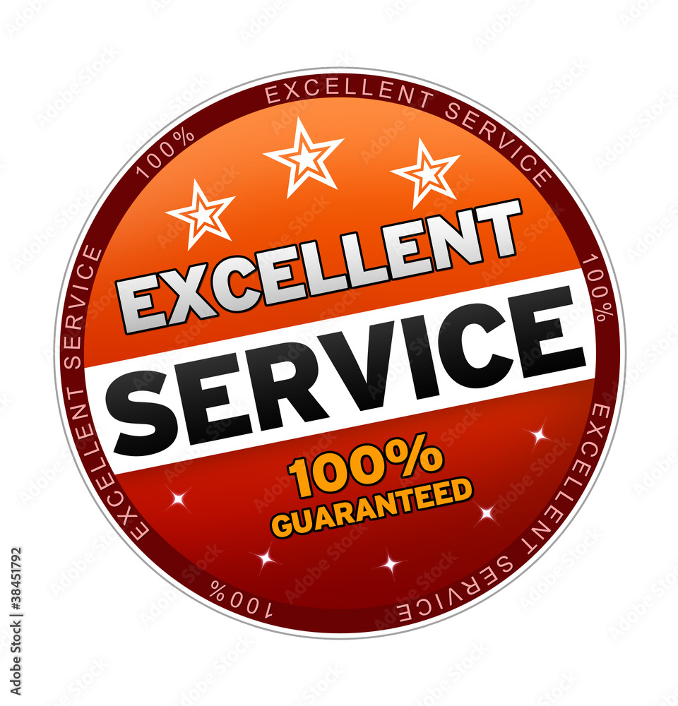 Fototapeta premium 100% Excellent Service