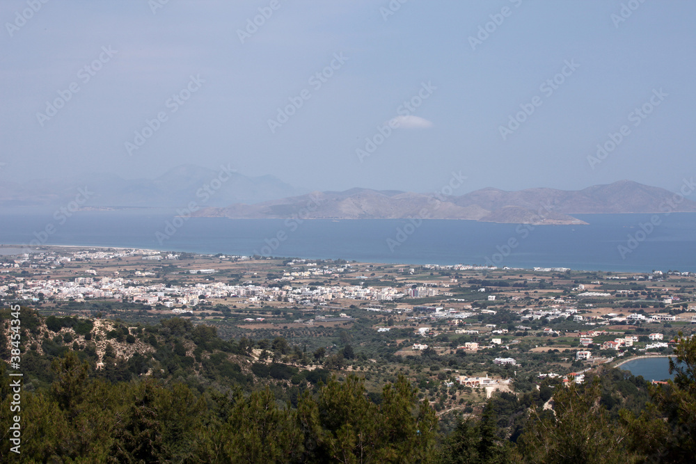 view from the village of Zia in the direction of Tigaki.