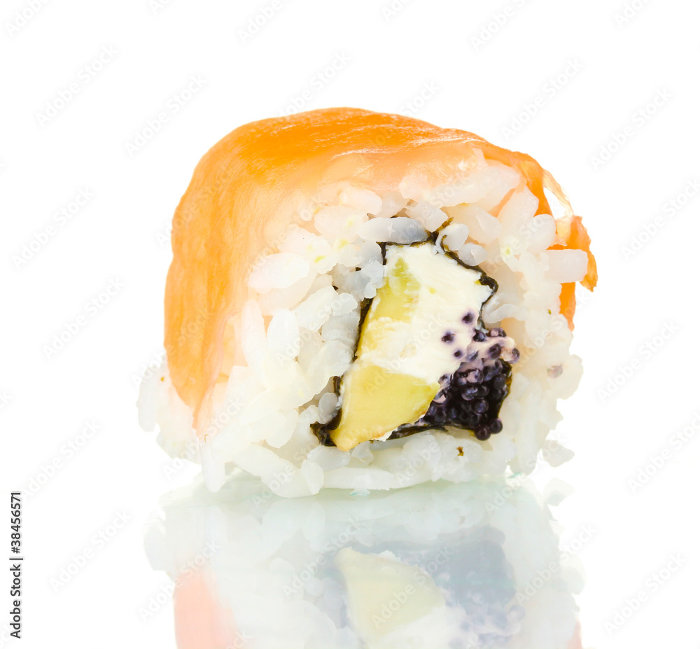 Tasty roll isolated on white Tasty roll isolated on white