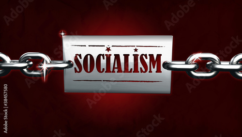 Socialism democracy headline sign chain symbol revolution
