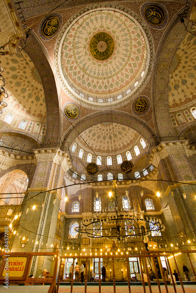 Amazing interior arch detail inside Istanbul Mosque