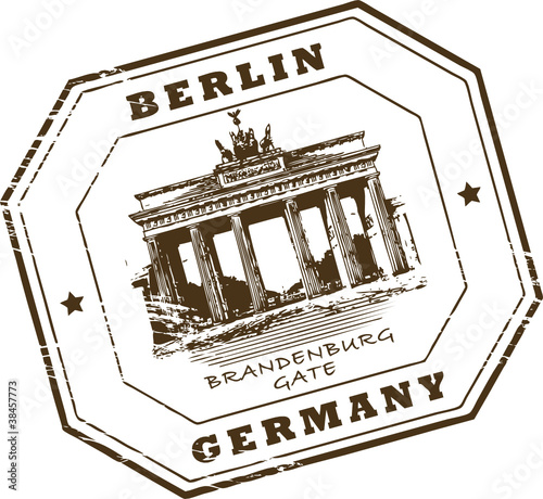 Stamp with words Berlin, Germany inside, vector