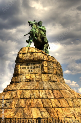 Monument of a Bogdan Khmelnitsky in Kiev photo