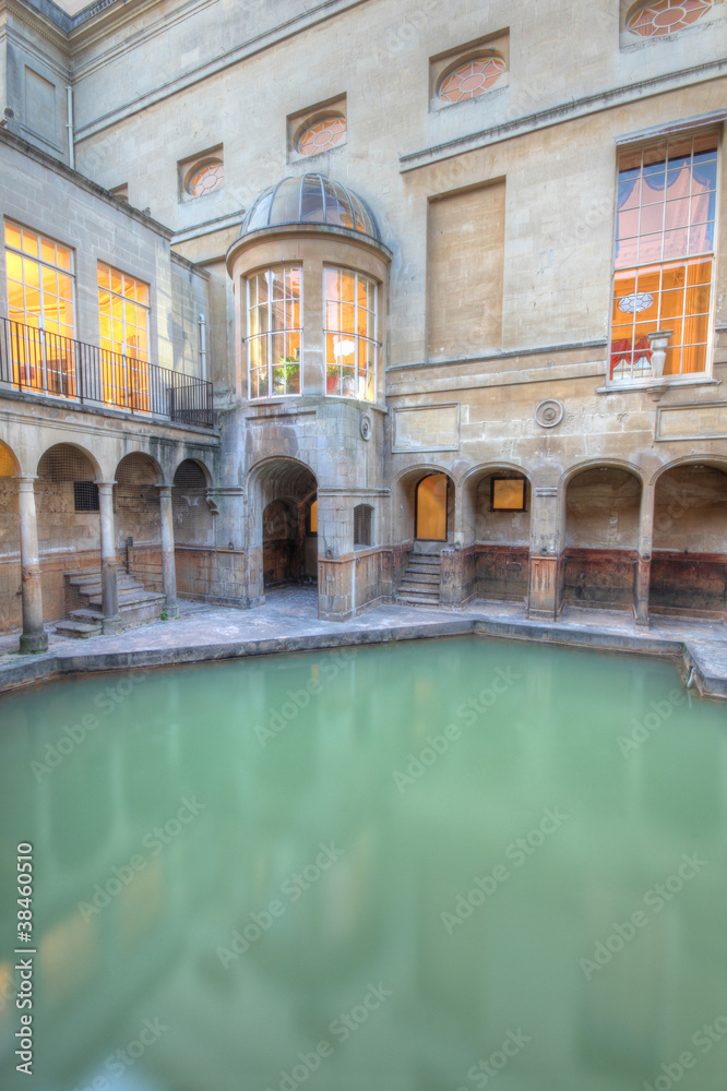Natural spring and roman ruins at bath Natural spring and roman ruins at bath