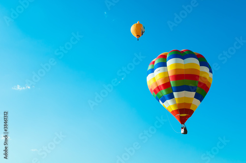 Colorful fancy Balloon floating in the sky