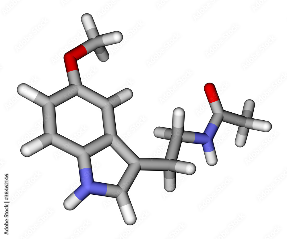Melatonin sticks molecular model Melatonin sticks molecular model