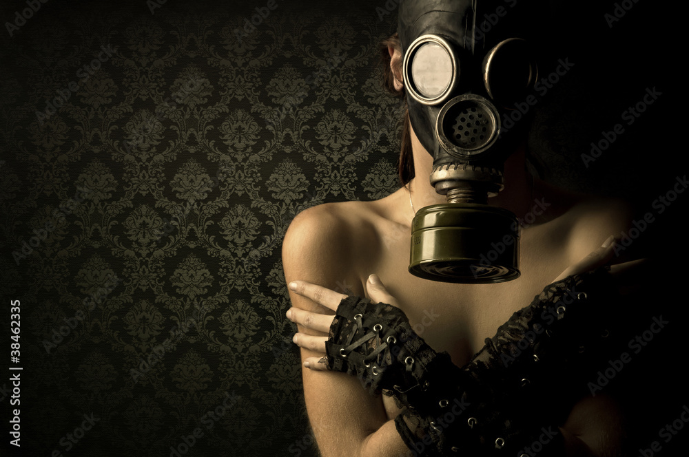 Gas mask girl Stock Photo | Adobe Stock