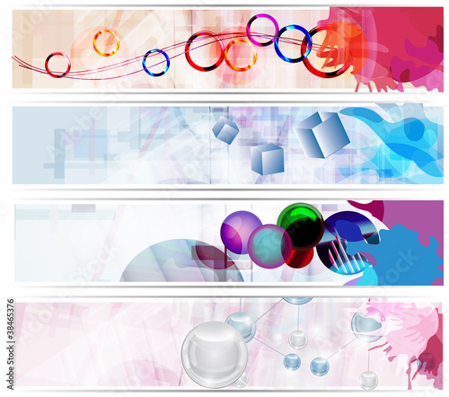set di banner astratti