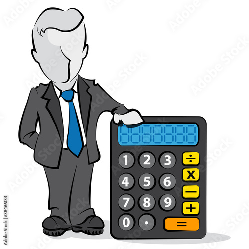 businessman & calculator