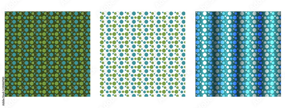 Set of 3 Polka Dotted Backgrounds