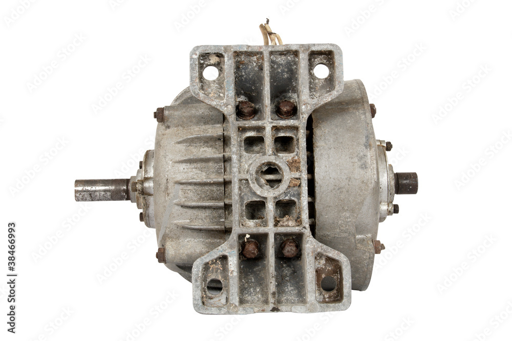 Old electric motor (isolated)