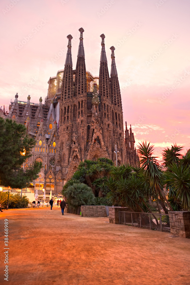 Naklejka premium La Sagrada Familia, Barcelona, Hiszpania.