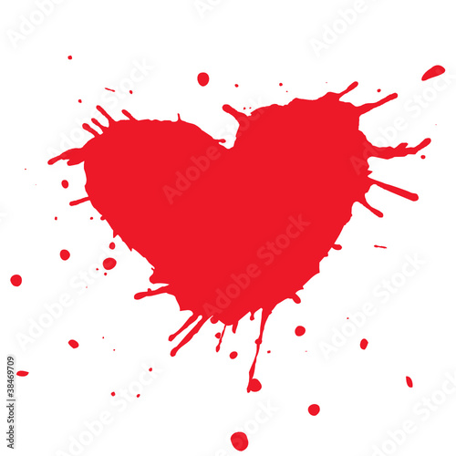 Paint splatter heart