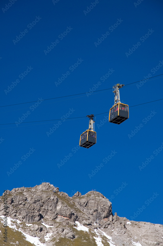 Seilbahn am Nebelhorn - Allgäuer Alpen - Deutschland Seilbahn am Nebelhorn - Allgäuer Alpen - Deutschland