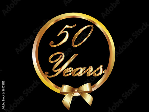 50 years seal with bow