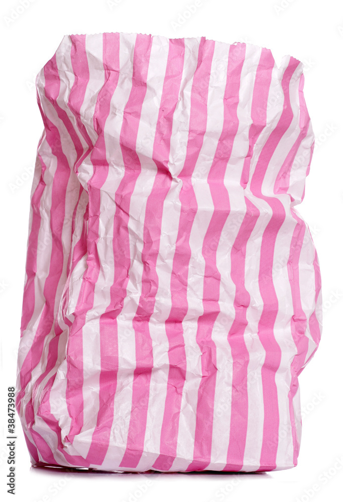 Fototapeta premium Retro candy stripe sweet bag