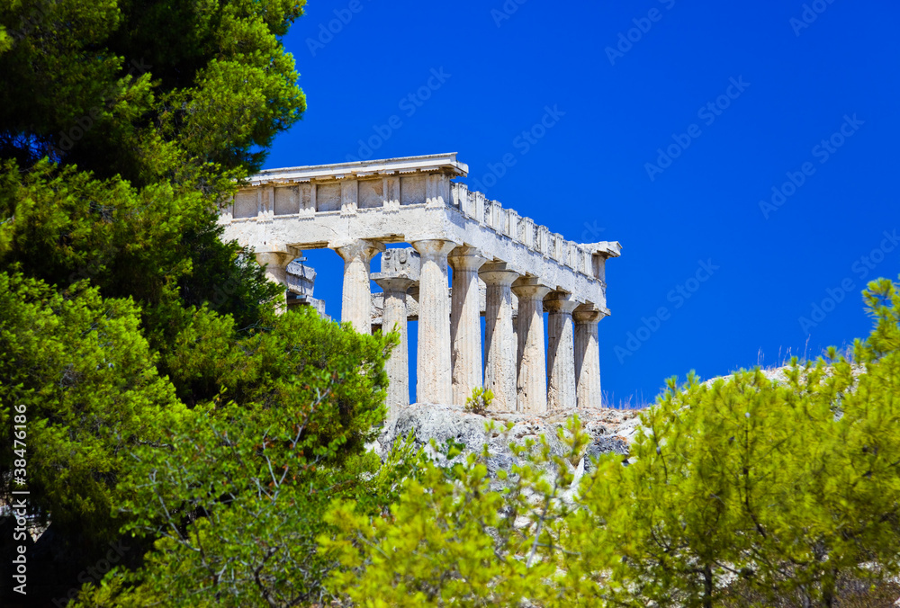 Ruins of temple on island Aegina, Greece Ruins of temple on island Aegina, Greece